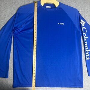 Columbia PFG‎ Men's Long Sleeve Blue Fishing Shirt Size XXL